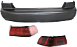 3-Piece Kit Driver and Passenger Side, Outer Halogen Tail Light, With bulb(s), Includes (1) Bumper Cover and (2) Tail Light