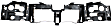2002-2009 Chevrolet Trailblazer - 3-Piece Kit Passenger Side Halogen Headlight, With bulb(s), With Full Width Grille Bar, OE Replacement, Includes (1) Headlight, (1) Header Panel and (1) Grille Assembly