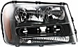 2002-2009 Chevrolet Trailblazer - 3-Piece Kit Passenger Side Halogen Headlight, With bulb(s), With Full Width Grille Bar, OE Replacement, Includes (1) Headlight, (1) Header Panel and (1) Grille Assembly