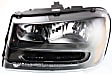 2007 Chevrolet Trailblazer - 3-Piece Kit Driver and Passenger Side Halogen Headlight, With bulb(s), OE Replacement,  Includes (1) Grille Assembly and (2) Headlight