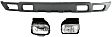 3-Piece Kit Front Valance, Textured Gray, Includes (1) Valance and (2) Fog Light