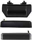 1987 Nissan D21 - 3-Piece Kit Tailgate Handle, Textured Black, Plastic, Without Camera Hole, Without Key Hole,  Includes (2) Exterior Door Handle and (1) Tailgate Handle