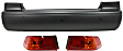 3-Piece Kit Driver and Passenger Side Halogen Tail Light, With bulb(s), Includes (1) Bumper Cover and (2) Tail Light