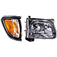 2002 Toyota Tacoma - 2-Piece Kit Passenger Side Halogen Headlight, With bulb(s), OE Replacement,  Includes (1) Corner Light and (1) Headlight