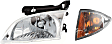 2000-2002 Chevrolet Cavalier - 2-Piece Kit Driver Side Halogen Headlight, With bulb(s), OE Replacement, Includes (1) Corner Light and (1) Headlight