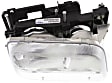 1999-2000 Cadillac Escalade - 4-Piece Kit Driver and Passenger Side Halogen Headlight, With bulb(s), For Models With Denali Package, OE Replacement, Includes (2) Headlight and (2) Parking Light
