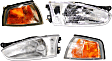 4-Piece Kit Driver and Passenger Side Halogen Headlight, With bulb(s), OE Replacement, Includes (2) Corner Light and (2) Headlight