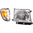 2-Piece Kit Passenger Side Halogen Headlight, With bulb(s), OE Replacement, Includes (1) Corner Light and (1) Headlight