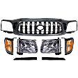 2002 Toyota Tacoma - 7-Piece Kit Grille, Paintable, Naturally Aspirated, DOHC, GAS, 2-Door, Extended Cab Pickup, Includes (2) Corner Light, (1) Grille, (2) Headlight, and (2) Headlight Filler