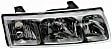 2004 Saturn Vue - 4-Piece Kit Driver and Passenger Side Halogen Headlight, With bulb(s), OE Replacement,  Includes (2) Headlight and (2) Side Marker