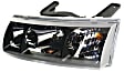 2004 Saturn Vue - 4-Piece Kit Driver and Passenger Side Halogen Headlight, With bulb(s), OE Replacement,  Includes (2) Headlight and (2) Side Marker