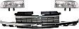 3-Piece Kit, Grille Painted Gray, Includes (1) Grille and (2) Headlight