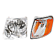 2-Piece Kit Driver Side Halogen Headlight, With bulb(s), OE Replacement, Includes (1) Corner Light and (1) Headlight