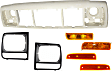 2001 Jeep Cherokee Classic - 7-Piece Kit Header Panel,  Includes (1) Header Panel, (2) Headlight Door, (2) Side Marker, and (2) Turn Signal Light
