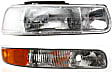 2001 Chevrolet Tahoe - 2-Piece Kit Passenger Side Halogen Headlight, With bulb(s), OE Replacement,  Includes (1) Headlight and (1) Parking Light
