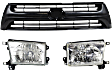 3-Piece Kit, Grille Textured Black, Includes (1) Grille and (2) Headlight