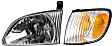 2-Piece Kit Driver Side Halogen Headlight, With bulb(s), OE Replacement, Includes (1) Corner Light and (1) Headlight