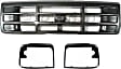3-Piece Kit, Grille Painted Gray, Includes (1) Grille and (2) Headlight Door