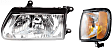 2-Piece Kit Driver Side Halogen Headlight, With bulb(s), OE Replacement, Includes (1) Corner Light and (1) Headlight