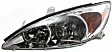 2003 Toyota Camry - 5-Piece Kit Driver and Passenger Side Halogen Headlight, With bulb(s), OE Replacement, Sedan, Includes (2) Headlight, (1) Bumper Cover, (1) Bumper Reinforcement and (1) Grille Assembly