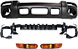 2004 Jeep Liberty - 4-Piece Kit Front Bumper Absorber, Includes (1) Bumper Absorber, (1) Bumper Cover, and (2) Parking Light