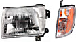 2-Piece Kit Driver Side Halogen Headlight, With bulb(s), OE Replacement, Includes (1) Corner Light and (1) Headlight