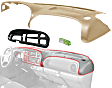 1998-2002 Dodge Ram 2500 - 2-Piece Kit Dash Cover Kit with Instrument Panel Cover, Tan, Fits Models With 3.0in. Deep Top Lip, Dash Cover Overlay, Includes (1) Dash Cover and (1) Instrument Panel Cover
