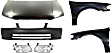 2001 Toyota Camry - 6-Piece Kit Factory Style Hood, USA Built Vehicle, Steel, Primed,  Includes (1) Bumper Cover, (2) Fender, (2) Headlight, and (1) Hood