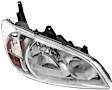 2004-2005 Honda Civic - 3-Piece Kit Driver and Passenger Side Halogen Headlight, Without bulb(s), Coupe, OE Replacement, Includes (1) Grille Assembly and (2) Headlight