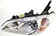 2004-2005 Honda Civic - 3-Piece Kit Driver and Passenger Side Halogen Headlight, Without bulb(s), Coupe, OE Replacement, Includes (1) Grille Assembly and (2) Headlight
