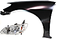 2-Piece Kit Driver Side Halogen Headlight, Without bulb(s), OE Replacement, Includes (1) Headlight and (1) Fender