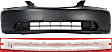 2001 Honda Civic - 2-Piece Kit Front Primed Bumper Cover, Coupe,  Includes (1) Bumper Absorber and (1) Bumper Cover