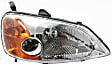 2001 Honda Civic - 6-Piece Kit Factory Style Hood, Steel, Primed, Sedan,  Includes (1) Bumper Cover, (2) Fender, (2) Headlight, and (1) Hood