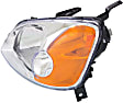 2002 Honda Civic - 4-Piece Kit Factory Style Hood, Steel, Primed, Sedan, Includes (1) Bumper Cover, (2) Headlight, and (1) Hood