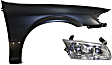 2-Piece Kit, Front, Passenger Side Fender, Includes (1) Fender and (1) Headlight