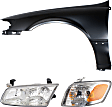 3-Piece Kit, Front, Driver Side Fender, Includes (1) Corner Light, (1) Fender, and (1) Headlight