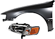 2-Piece Kit Driver Side Halogen Headlight, With bulb(s), OE Replacement, Includes (1) Fender and (1) Headlight