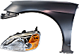 2-Piece Kit Driver Side Halogen Headlight, Without bulb(s), OE Replacement, Coupe, Includes (1) Headlight and (1) Fender