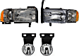 4-Piece Kit Driver and Passenger Side Halogen Headlight, With bulb(s), OE Replacement, Includes (2) Headlight and (2) Fog Light