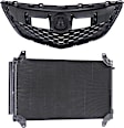 2-Piece Kit, Grille Paintable, CAPA Certified, Includes (1) A/C Condenser and (1) Grille Assembly