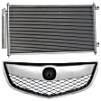 2-Piece Kit, Grille Chrome Shell with Painted Black Insert, Includes (1) A/C Condenser and (1) Grille Assembly