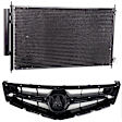 2-Piece Kit, Grille Painted Black, Includes (1) A/C Condenser and (1) Grille Assembly