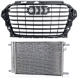 2-Piece Kit, Grille Black, Sedan, Includes (1) A/C Condenser and (1) Grille Shell and Insert