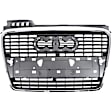 2005-2009 Audi A4 Quattro - 2-Piece Kit, Grille Chrome Shell with Gray Insert, Includes (1) A/C Condenser and (1) Grille Assembly