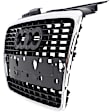 2005-2009 Audi A4 Quattro - 2-Piece Kit, Grille Chrome Shell with Gray Insert, Includes (1) A/C Condenser and (1) Grille Assembly