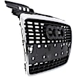2005-2009 Audi A4 Quattro - 2-Piece Kit, Grille Chrome Shell with Gray Insert, Includes (1) A/C Condenser and (1) Grille Assembly