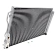 3-Piece Kit Base Driver and Passenger Side Grille Chrome Shell with Painted Black Insert, Includes (1) A/C Condenser and (2) Grille Assembly