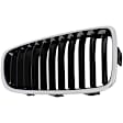 3-Piece Kit Base Driver and Passenger Side Grille Chrome Shell w/ Textured Black Insert, Includes (1) A/C Condenser and (2) Grille Assembly