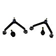 4-Piece Kit Front, Driver and Passenger Side, Upper Control Arm Kit, Includes (2) Ball Joint and (2) Control Arm