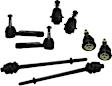 8-Piece Kit Front, Driver and Passenger Side, Inner and Outer Tie Rod End, 4WD, Includes (4) Tie Rod End and (4) Ball Joint